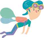 空をとぶ青年